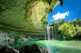 best swimming holes in Texas, swimming area Central Texas, Hamilton Pool swimming area,