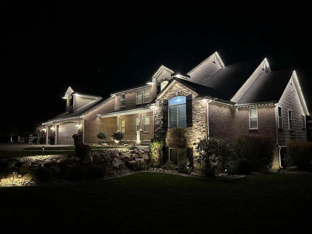exterior lighting Southeast Texas, SETX holiday lighting, professional lighting Beaumont Port Arthur, roofing company SETX